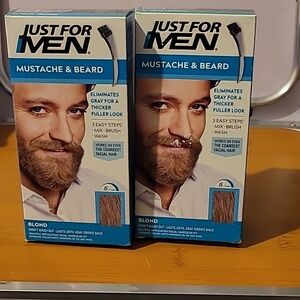 2x Mustache & Beard Hair Color - Blond